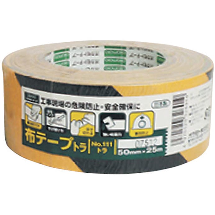 【CAINZ-DASH】オカモト粘着製品部 布テープ（トラ）６０ミリ×２５ｍ 111T60【別送品】
