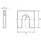 【CAINZ-DASH】ユニクロ U字(角ワッシャー (1/2) M12X40X3.2 (100個入)【別送品】