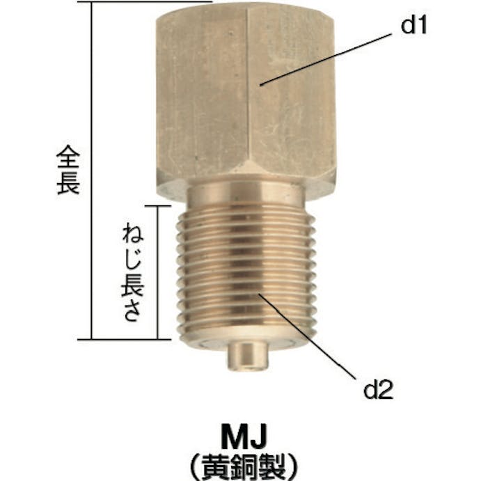 【CAINZ-DASH】右下精器製造 ジョイント　ＢＣ３／８×１／４ MJ-321【別送品】