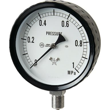 【CAINZ-DASH】右下精器製造 ステンレス圧力計（Ａ枠立型・φ１００）　圧力レンジ０～１．００ＭＰａ G411-261-1MP【別送品】