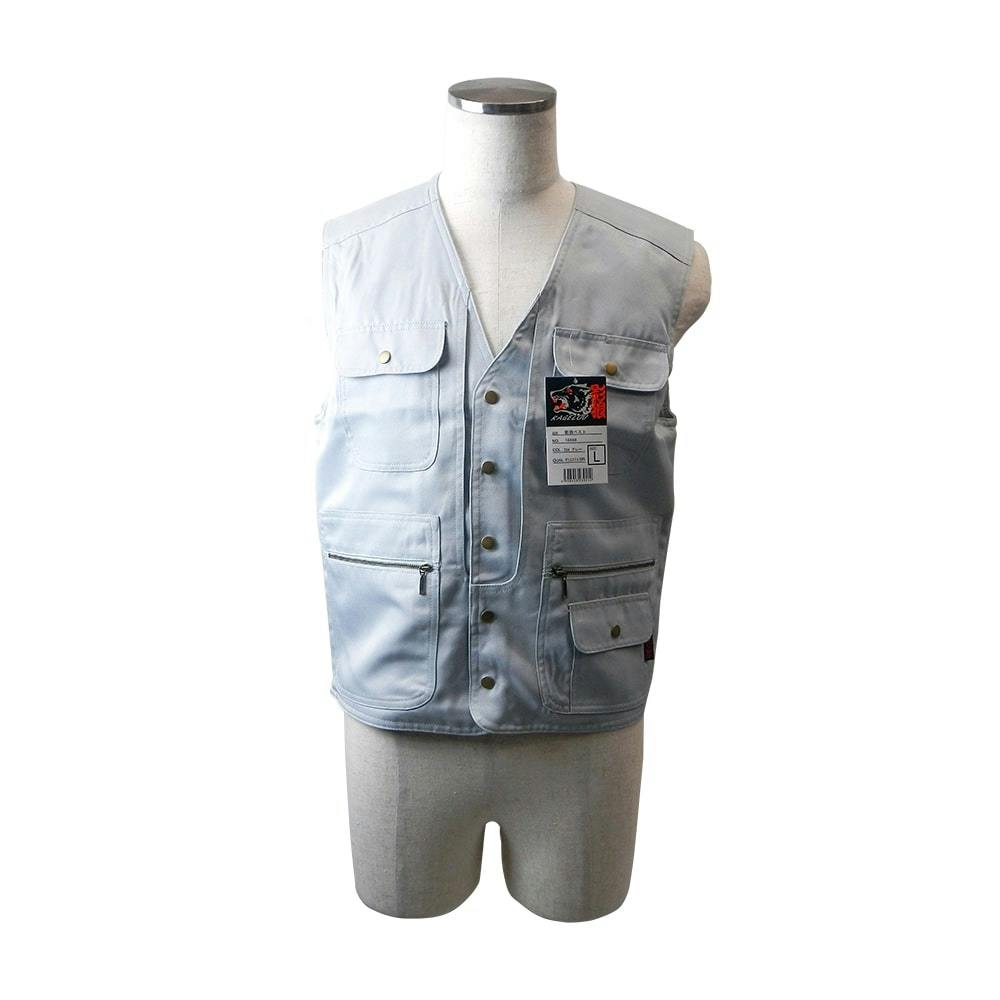 ポリエステル ニッカ ベスト グレー L