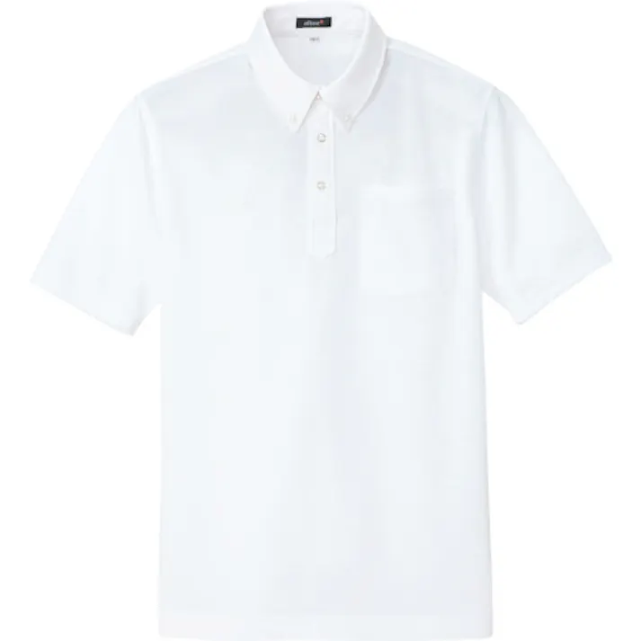 【CAINZ-DASH】アイトス ボタンダウン半袖ポロシャツ ホワイト LL 10599-001-LL【別送品】