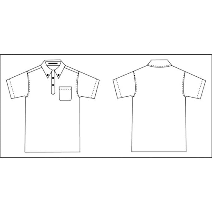 【CAINZ-DASH】アイトス ボタンダウン半袖ポロシャツ　ネイビー　Ｓ 10599-008-S【別送品】