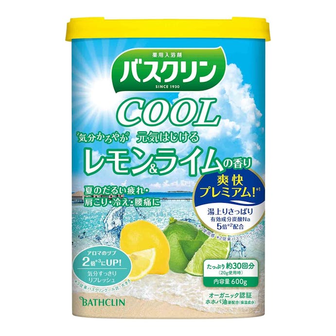 バスクリン バスクリン クール 元気はじけるレモン＆ライムの香り 600g