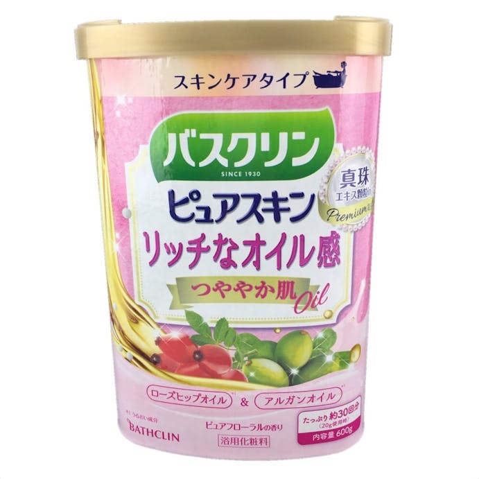 バスクリン バスクリン ピュアスキン リッチなオイル感 つややか肌 600g(販売終了)