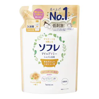 ソフレ マイルド・ミー ミルク入浴液 ふんわり金木犀の香り 詰替 600ml