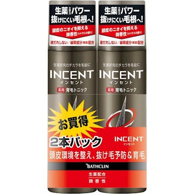 バスクリン インセント 薬用育毛トニック 微香性 ペアパック 180g×2本(販売終了)