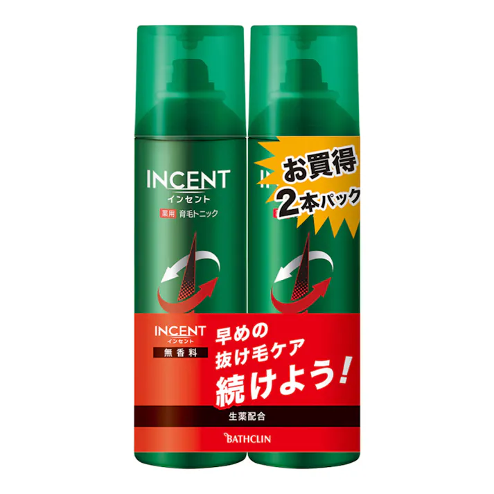 バスクリン インセント 薬用育毛トニック 無香料 190g×2本パック