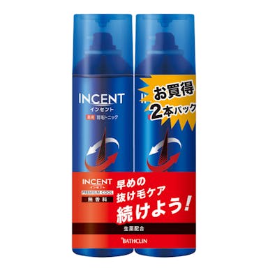 バスクリン インセント 薬用育毛トニック 無香料 プレミアムクール 190g×2本パック