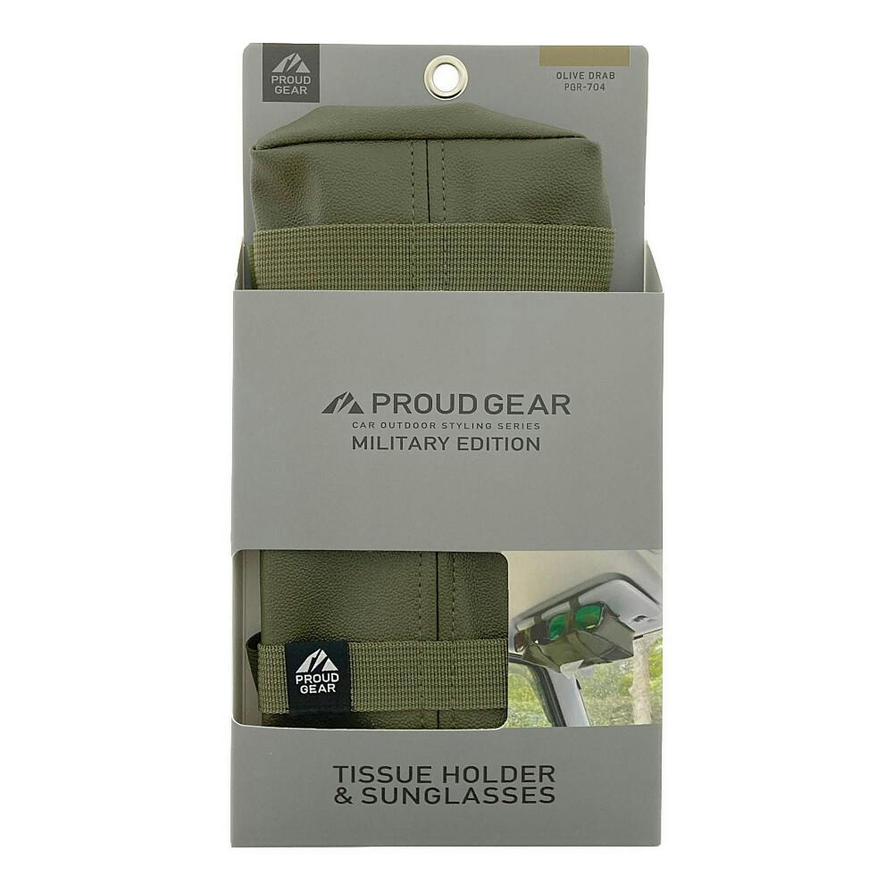 PROUD GEAR ティッシュ&サングラス オリーブドラブ PGR704 車内アクセサリー PROUD GEAR ティッシュ&サングラス オリーブドラブ PGR704 車内アクセサリー