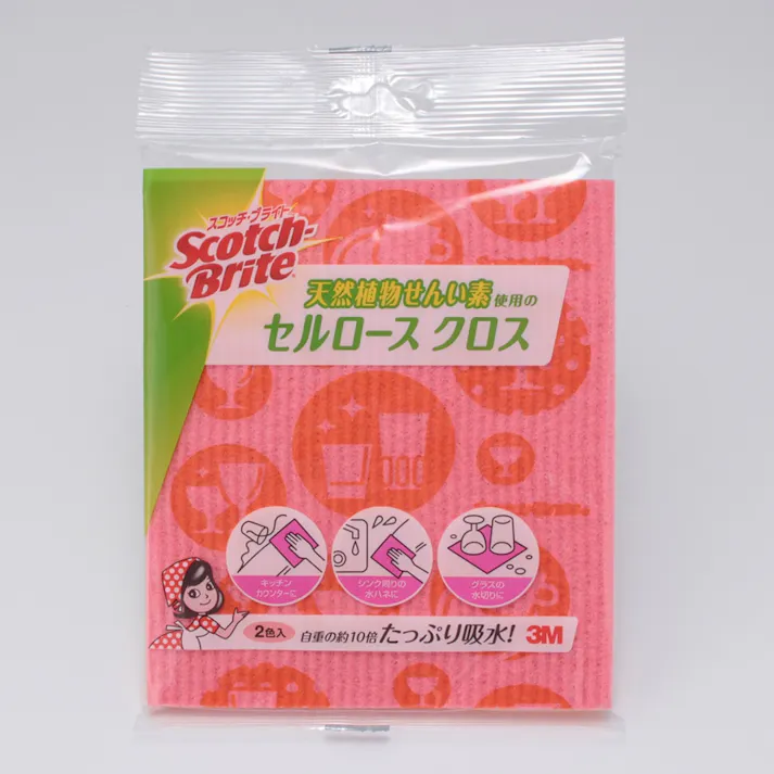 3M スコッチ・ブライト セルロースクロス デザインシリーズ ピンク&オレンジ