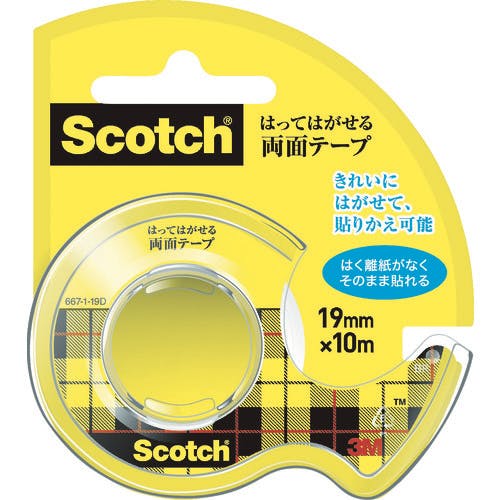 スコッチ® 掲示用両面テープ 一般・ガラス用 859JN, 透明, 100 パック/箱 | 3M 日本