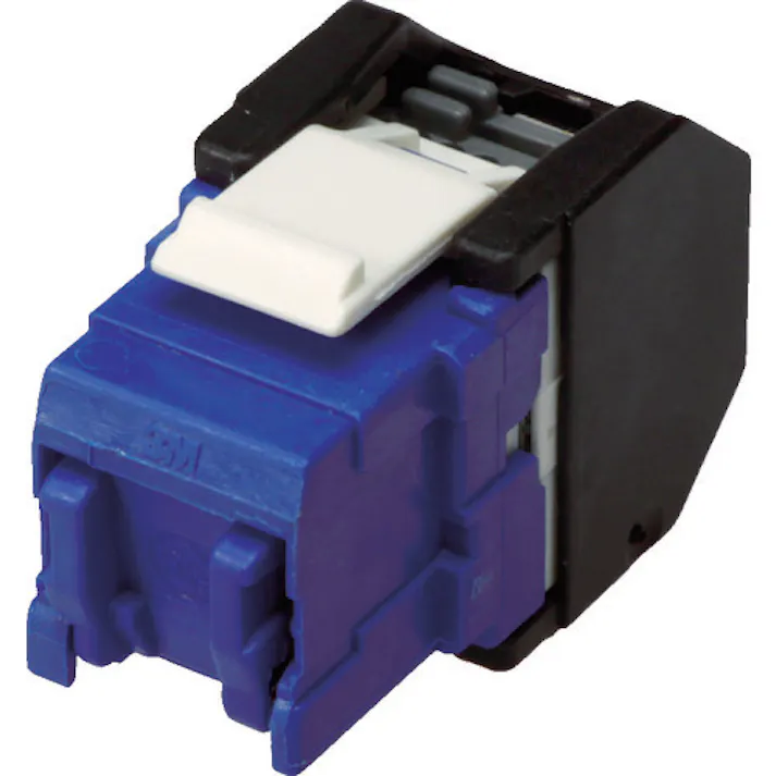 【CAINZ-DASH】コーニングインターナショナル RJ45モジュラージャック ツールレスタイプ Cat5e 青 VOL-OCK5E-U-BL【別送品】