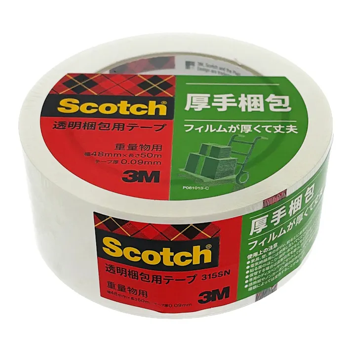 3M スコッチ 透明梱包用テープ 重量物用 315SN 幅48mm×長さ50m