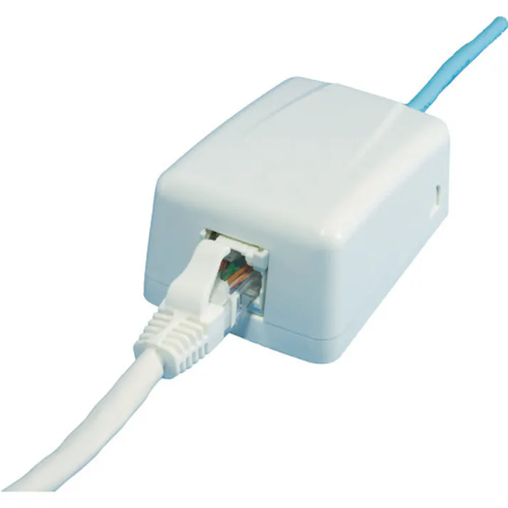 【CAINZ-DASH】コーニングインターナショナル Cat6 RJ45モジュラージャック露出型アウトレットセット 1ポート VOL-SMB-1TK6【別送品】
