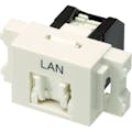 【CAINZ-DASH】コーニングインターナショナル Ｃａｔ６　ＲＪ４５モジュラージャック＋ＪＩＳプレート用アダプタセット VOL-6OCBZL-WHL【別送品】