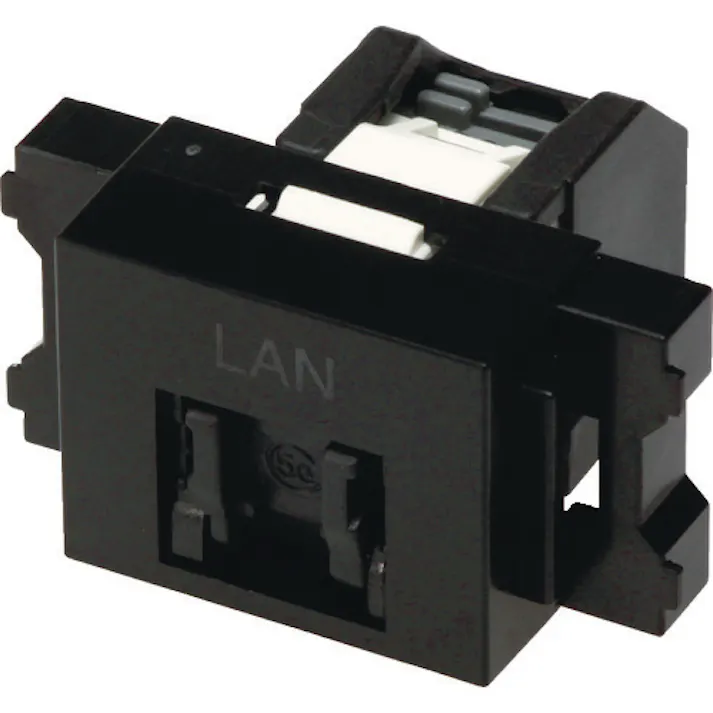 【CAINZ-DASH】コーニングインターナショナル Cat5e RJ45モジュラージャック+JISプレート用アダプタセット VOL-5OCBZL-BKL【別送品】
