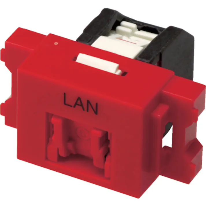 【CAINZ-DASH】コーニングインターナショナル Cat6 RJ45モジュラージャック+JISプレート用アダプタセット VOL-6OCBZL-RDL【別送品】