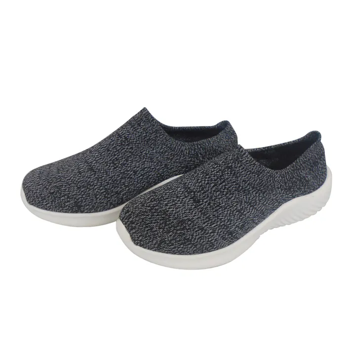 婦人レースレスニットスニーカー グレー 24cm