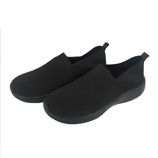 婦人ストレッチャブルシューズ ブラック 24cm