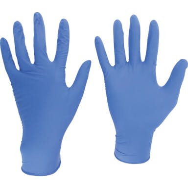 【CAINZ-DASH】ミドリ安全 ニトリル使い捨て手袋　厚手　粉なし　青　ＳＳ（１００枚入） VERTE-701H-SS【別送品】