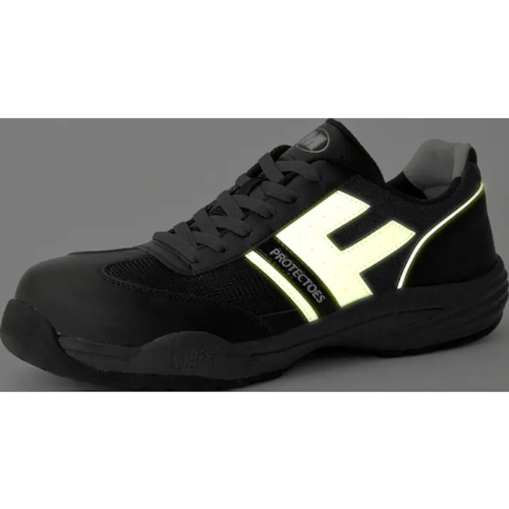 【CAINZ-DASH】ミドリ安全 小指保護先芯入りスニーカー(ひもタイプ) PF-110 27.5cm PF-110-BK-27.5【別送品】