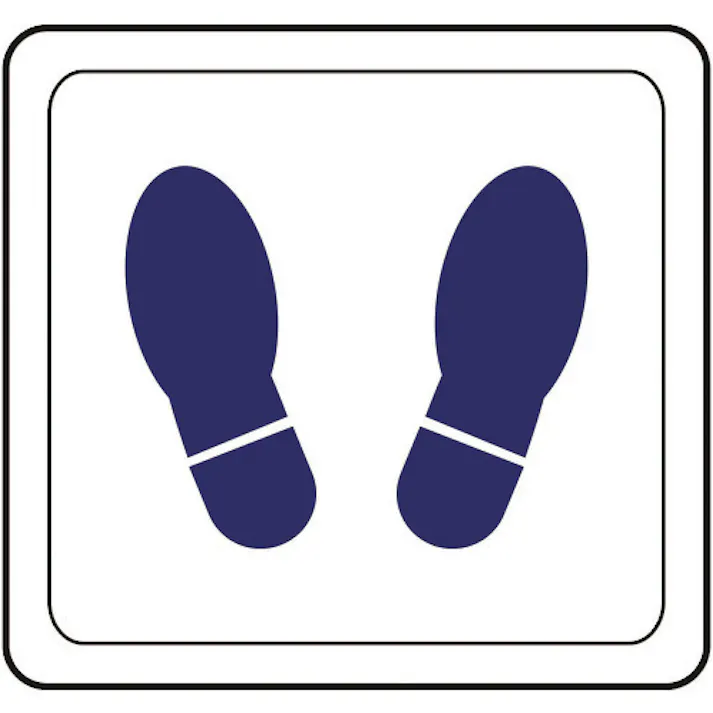 【CAINZ-DASH】ミドリ安全 ベルデビバフロアステッカー 足型 VFS-1005【別送品】