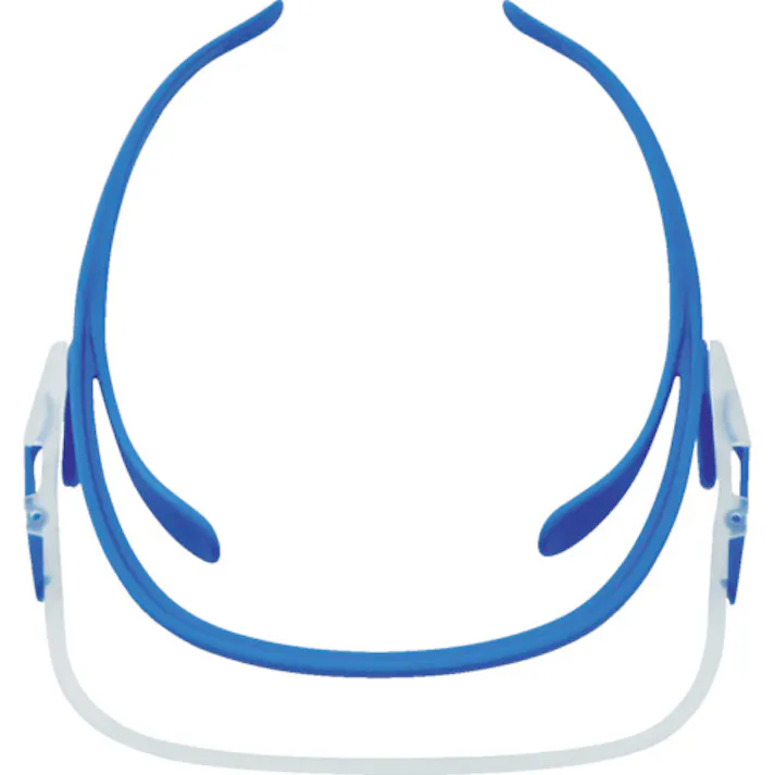 【CAINZ-DASH】ミドリ安全 メディカルフェイスシールド ルックユー 本体 ブルー VMS-551-B【別送品】