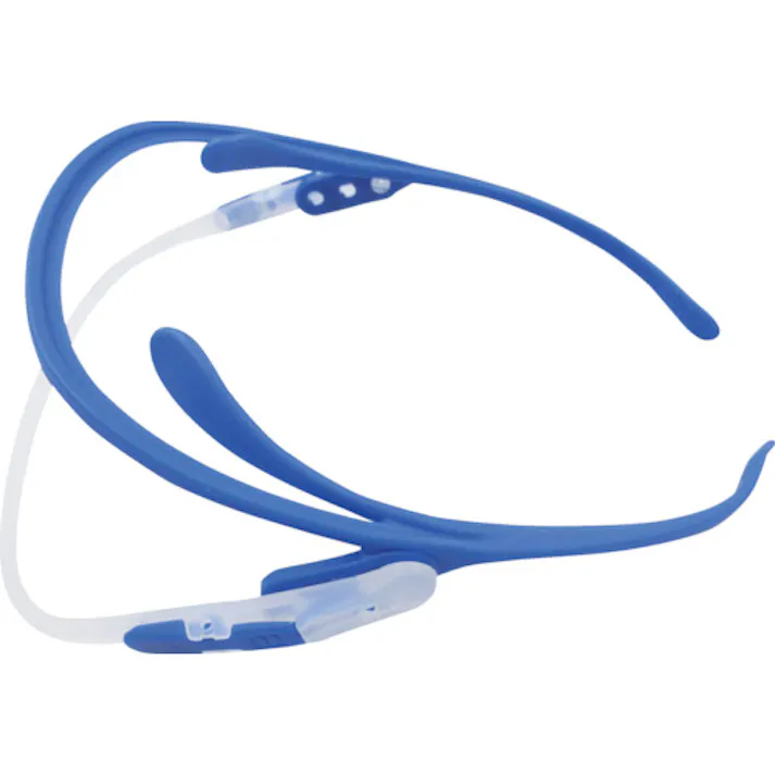 【CAINZ-DASH】ミドリ安全 メディカルフェイスシールド ルックユー 本体 ブルー VMS-551-B【別送品】