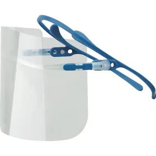 【CAINZ-DASH】ミドリ安全 メディカルフェイスシールド ルックユー交換式シールド(ハーフ) DS-551-HALFFACE【別送品】