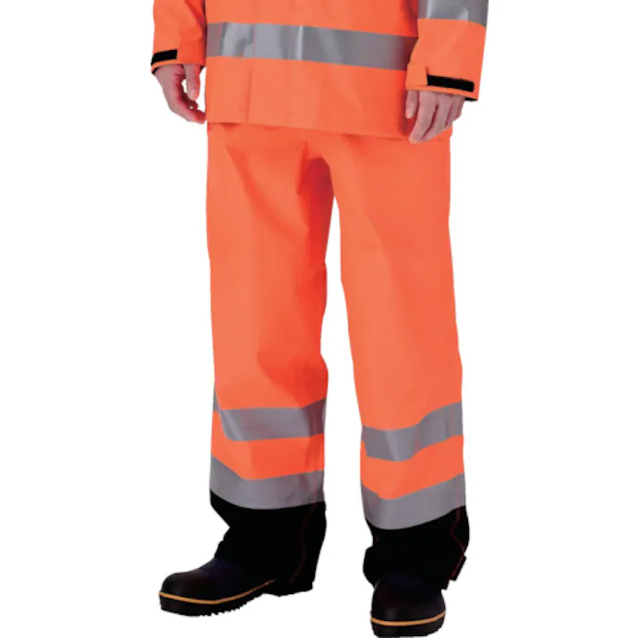 【CAINZ-DASH】ミドリ安全 雨衣 レインベルデN 高視認仕様 下衣 蛍光オレンジ M RAINVERDE-N-SITA-OR-M【別送品】