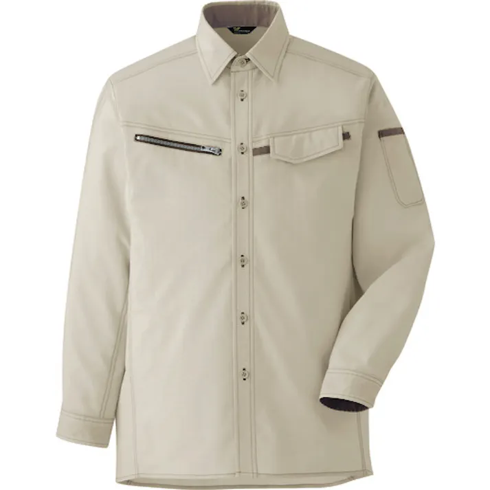 【CAINZ-DASH】ミドリ安全 ベルデクセル 交織ストレッチシャツ VES2530上 3L VES2530UE-3L【別送品】