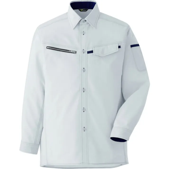 【CAINZ-DASH】ミドリ安全 ベルデクセル 交織ストレッチシャツ VES2531上 M VES2531UE-M【別送品】