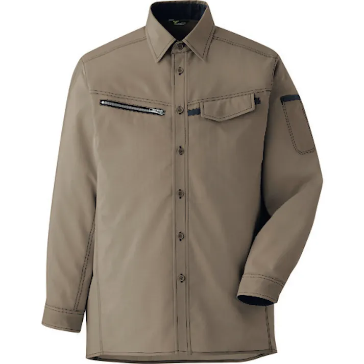 【CAINZ-DASH】ミドリ安全 ベルデクセル 交織ストレッチシャツ VES2534上 M VES2534UE-M【別送品】