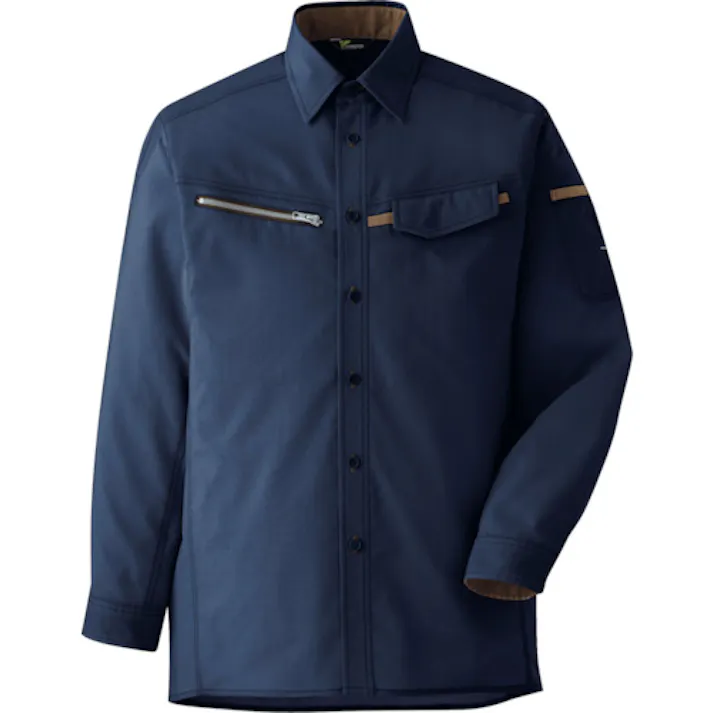 【CAINZ-DASH】ミドリ安全 ベルデクセル 交織ストレッチシャツ VES2537上 L VES2537UE-L【別送品】