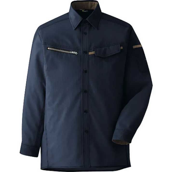 【CAINZ-DASH】ミドリ安全 ベルデクセル 交織ストレッチシャツ VES2537上 L VES2537UE-L【別送品】