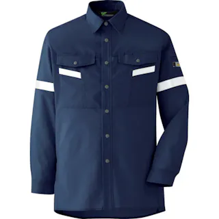 【CAINZ-DASH】ミドリ安全 ベルデクセル帯電防止 反射材仕様 長袖シャツ VES2557上 M VES2557UE-M【別送品】