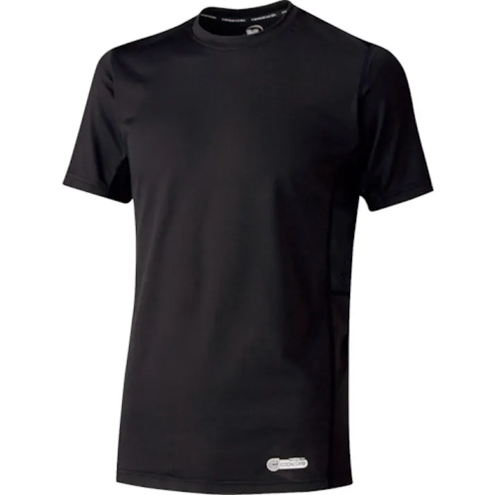【CAINZ-DASH】ミドリ安全 ベルデクセル 男女共用 半袖クールコアTシャツ VEC19上 ブラック L VEC19-UE-L【別送品】