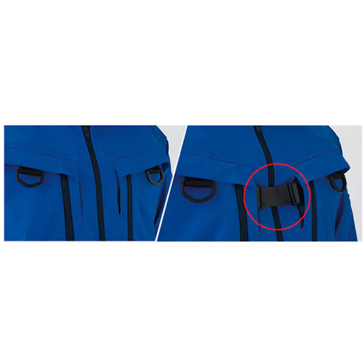 【CAINZ-DASH】ミドリ安全 ベルデクセル ハーネス対応 ストレッチ防寒ジャンパー VE2013 上 ロイヤルブルー 3L VE2013-UE-3L【別送品】