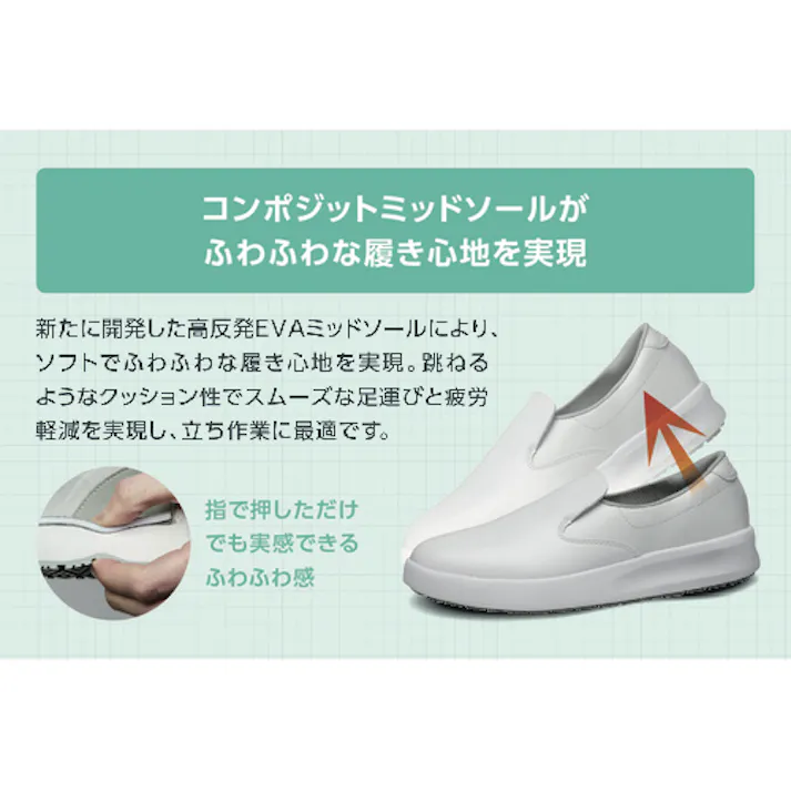 【CAINZ-DASH】ミドリ安全 超耐滑作業靴 ハイグリップ・ザ・フォース NHF-700 ブラック 26.5cm NHF-700-BK26.5【別送品】