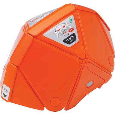 【CAINZ-DASH】ミドリ安全 防災用折りたたみヘルメット　フラットメット２　ＴＳＣ－１０Ｎ　オレンジ TSC-10N-OR【別送品】