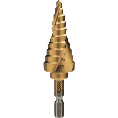 工機ホールディングス 段付きドリル 4~22mm 0037-4480 ステップドリル(六角軸タイプ) 工機ホールディングス 段付きドリル 4~22mm 0037-4480 ステップドリル(六角軸タイプ)