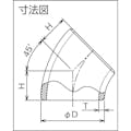 【CAINZ-DASH】フローバル ４５°エルボ（ロング）Ｓ１０Ｓ　０９１０００２１ B-45EL-10S-15A【別送品】