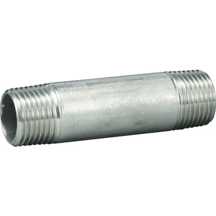 【CAINZ-DASH】フローバル ねじ込み管継手 両長ニップル(ステンレス316TP) 04114901 呼び径(A)6/呼び径(B)1/8 VLN-316-01050【別送品】