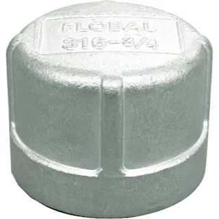 【CAINZ-DASH】フローバル ねじ込み管継手 キャップ(ステンレス14A) 04116101 呼び径(A)6/呼び径(B)1/8 VC-S14-01【別送品】