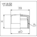 【CAINZ-DASH】フローバル ねじ込み管継手　キャップ（ステンレス１４Ａ）　０４１１６１０４　呼び径（Ａ）１５／呼び径（Ｂ）１／２ VC-S14-04【別送品】