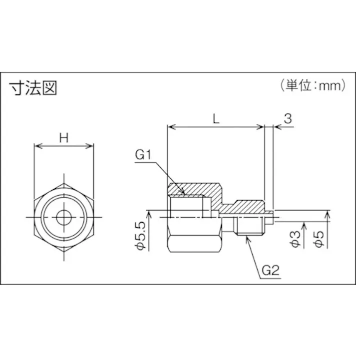 【CAINZ-DASH】フローバル 圧力計用ソケット(SUS316) 04103709 OJ-393【別送品】
