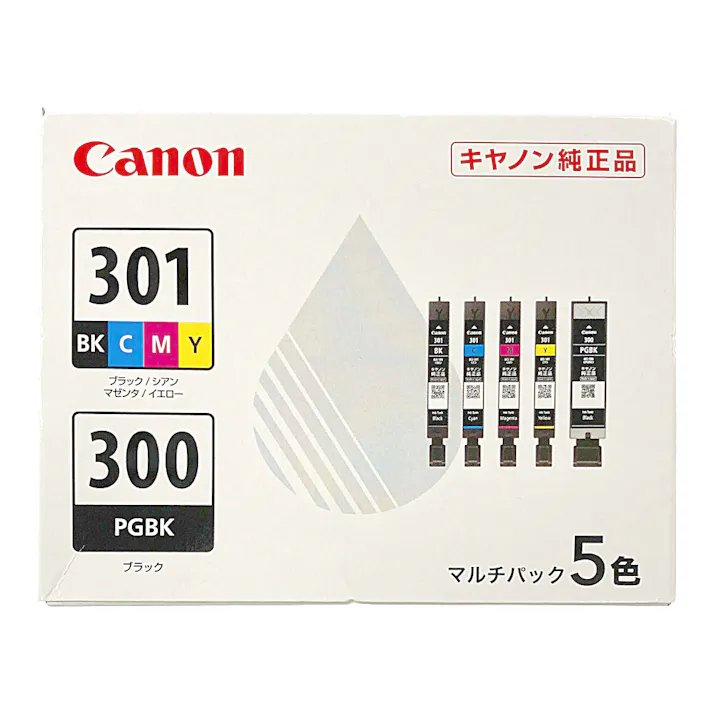 キャノン 純正品 インクタンク BCI-301 (ブラック/シアン/マゼンダ/イエロー)+ BCI-300 (ブラック) マルチパック5色
