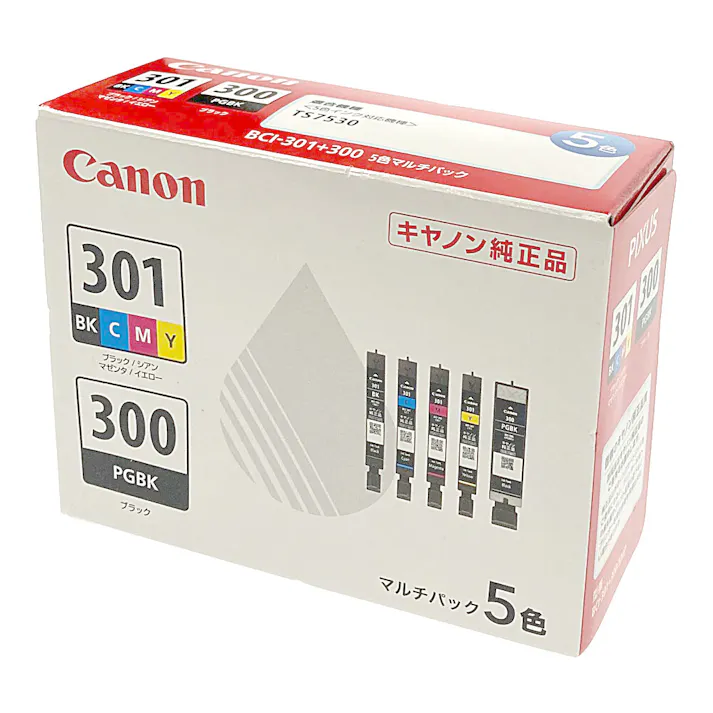 キャノン 純正品 インクタンク BCI-301 (ブラック/シアン/マゼンダ/イエロー)+ BCI-300 (ブラック) マルチパック5色