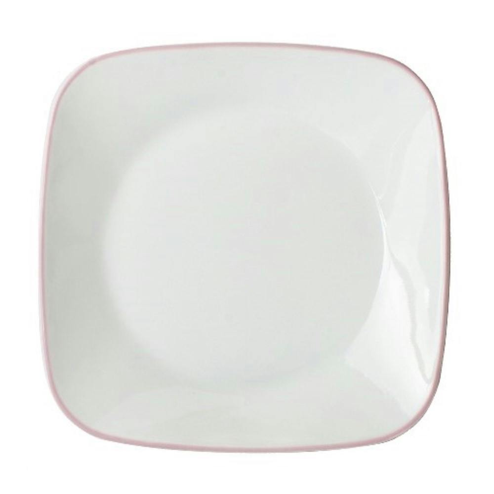 コレールカラーリム ピンク スクエア中皿